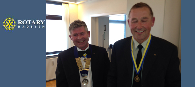 Hadsten Rotary Klub 2013: Jan Dinesen hædret med Paul Harris Fellow